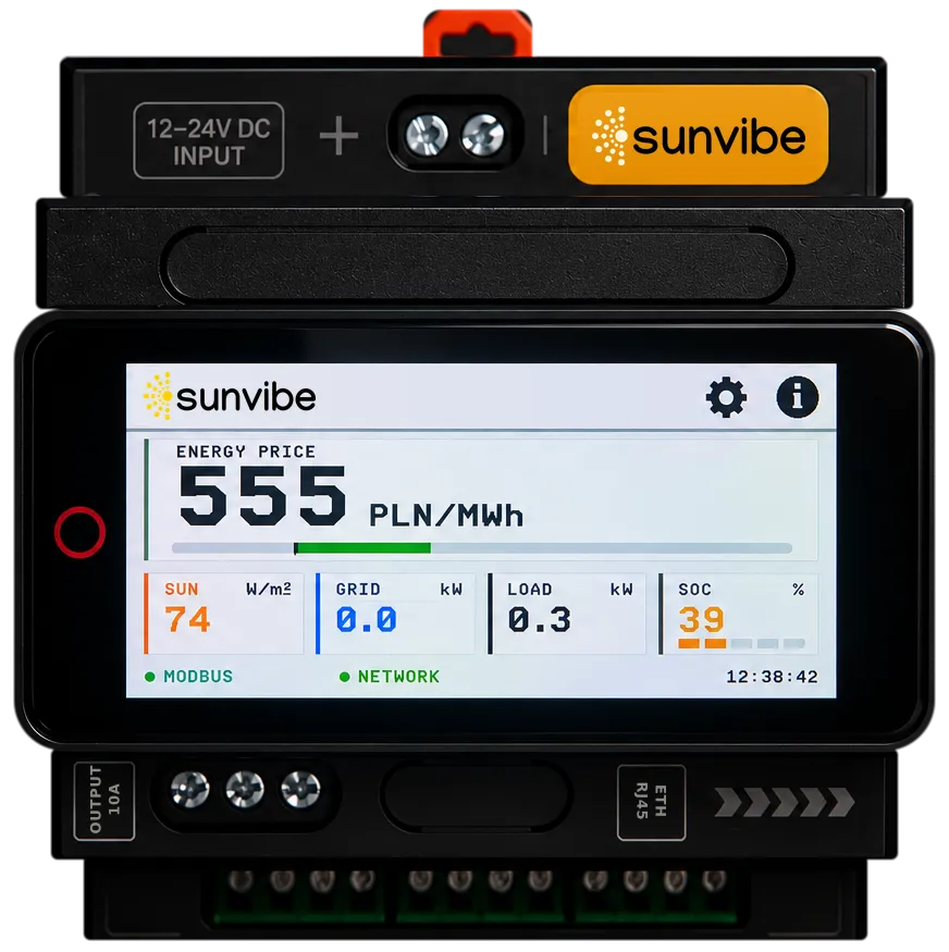 sunvibe controller with touchscreen